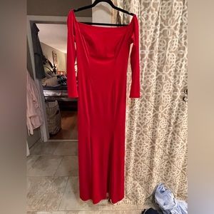 Red velvet cocktail dress or Halloween vixen
